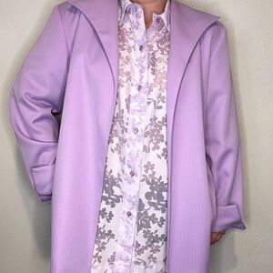 Vintage Da-Rue‎ California Lavender Blazer Cuff Business Shoulder Pads Womens 18